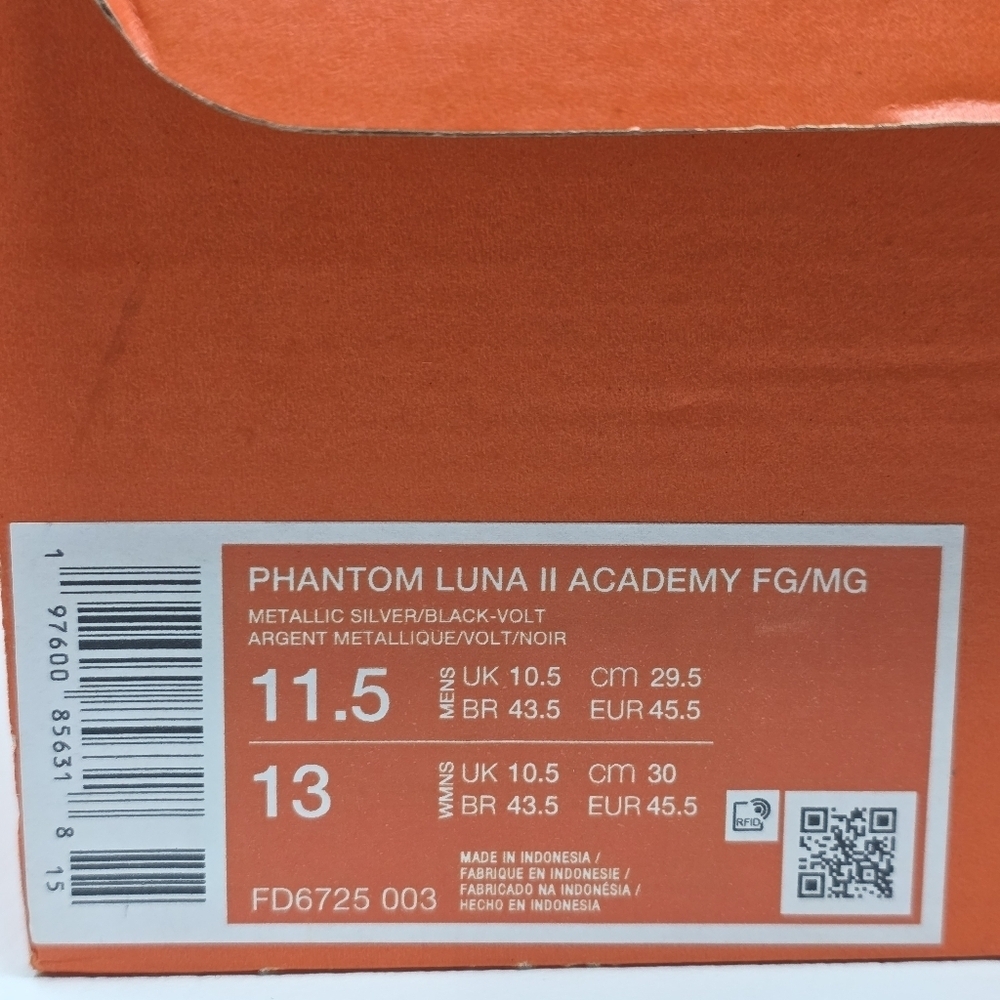Nike Phantom Luna II Academy FG MG Soccer Cleats Mens Size 11.5 FD6725-003 New - Picture 4 of 12